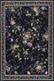 Black Botanical Pattern Woven Base Carpet and Washable Carpet Miravip10490