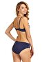 Lacivert Desenli Drape Kaplı Bikini - 2