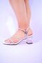 Diamond Model Stone Transparent Heeled White Women's Shoes - 6