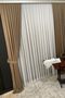 Velvety Island Background Curtain 1 Piece 90 Cm Single Wing 1 X 2.5 Pleat Milky Brown Color (Renso Gift) - 3