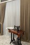 Velvety Island Background Curtain 1 Piece 90 Cm Single Wing 1 X 2.5 Pleat Milky Brown Color (Renso Gift) - 2