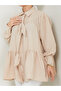 Women's Bow Detailed Shirt Collar Hijab Tunic - 7