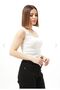 Everyday Chic Women's Off Lace Detail Tank Top Blouse - 2