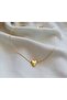 Women's Gold Flat Heart Necklace - 2
