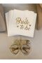Bride To Be Eyeglasses and 16-Piece Napkin Eco Set Gold - 2