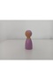 Wooden Toy Peg Doll Lilac Pegdoll - 2