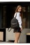 Faux Leather Daily Use 2 Compartment Women's Backpack