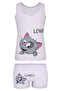 Girl's Wide Strap Undershirt and Boxer Set Byo4108 - 6