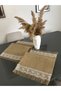 Lace Motif Jute Fabric Runner 40x120 Cm - 3