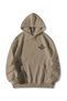 Cream Unisex Oversize Hooded Kangaroo Pocket St. Michael Printed Sweatshirt Hoodie - 2