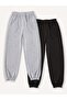 Advantageous Set of 2 Rubber Leg Sweatpants Gray & Black - 2