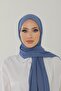 Blue Luxury Combed Cotton Shawl - Women's Hijab Jersey Hijab Lycra Shawl - 3