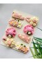 Handmade Organic 100% Cotton Snap Hair Accessory Buckle Set of 8, Suitable for All Ages - 7