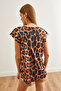 Women's Leopard Camel V-Neck Digital Printed Knitwear Blouse Blz- 19002700 - 6