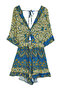 Etnik Desenli Dokuma Cut Out Detaylı Plaj Mini Tulum TBESS23EL00017 - 6