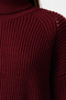 Bordo Crop Balıkçı Yaka Triko Kazak TWOAW25KZ00002 - 3