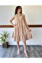 Sleeveless Beige Muslin Shirt Dress Std - 2