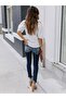 Women's Short Sleeve Pleated Balloon Sleeve Ruffled Blouse - 3