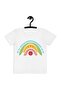 Rainbow Printed Premium Girl's Tshirt with Crew Neck - 5