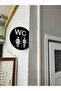 Metal 3D Wc Direction Sign Bay & Double Sided Embossed - 5