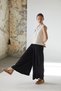 Women's 100% Cotton Palazzo Black Yoga Pants - 6