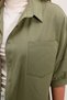 Women's Oversized Short Sleeve Shirt Khaki - 3