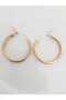 Steel Hoop Gold Earrings