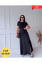 Double Slit Boat Neck Jersey Dress Black Editor's Picks - 3