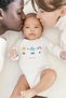 Organic 100% Cotton Dad Mom Me Mom Dad Printed Long Sleeve Snap Fastener Baby Bodysuit Jumpsuit 5542