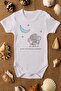 Organic 100% Cotton Elephant and Rabbit Printed Baby Bodysuit Snap Fastener Jumpsuit 5104