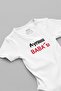 Organic %100 Cotton " Just Like Dad" Printed Short-Sleeved Snap-Fastened Baby Bodysuit Bodysuit 5597