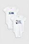 Organic %100 Cotton Basketball Printed 2-Piece Baby Bodysuit Set White Bodysuit Romper Bodysuit Two-Piece Set 5334-5335