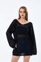 WOMEN'S LONG KNITWEAR SWEATER BLUZ WIDE MOLD DUMPED OVERSIZED - 4