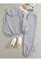 Zippered Tracksuit Set - Zippered Hooded Sweatshirt & Jogger Sweatpants - 2