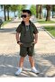 Boy's Summer Ribbed Shorts Suit Minah- 07120013