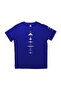 Phoenix - Redbud - Flocking Printed Crew Neck 100% Cotton T-Shirt Cobalt Blue