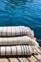 Black Striped Capri Peshtemal - Highly Absorbent and Soft 100% Cotton 90X185 cm - 6