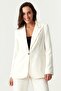Women's Ecru Blazer Jacket - 3