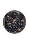 Black Botanical Pattern Woven Base Carpet and Washable Carpet Miravip10490 - 4