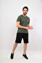 Men's Khaki V-Neck T-Shirt Cotton Short Sleeve Basic Casual T-Shirt - 3
