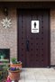 Men-Women Wc Door Direction Sign Yellow Wood 8X13 cm 2 Pieces - 5