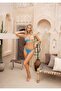 Shawl Patterned Cross Tie Triangle Bikini
