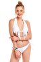 White Tasseled Triangle Bikini Set