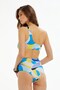 Geometric Patterned Single Shoulder Bikini Set - 2