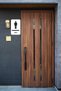 Men-Women Wc Door Direction Sign Yellow Wood 8X13 cm 2 Pieces - 3