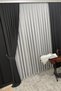 Linen Background Curtain 1 Piece Single Wing 1 X 2.5 Pleat Anthracite Color - 3