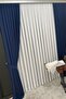 Linen Background Curtain 1 Piece Single Wing 1 X 2.5 Pleat Navy Blue Color Renso - 3