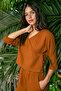 Cinnamon Muslin Color Wrap Top - 2