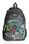 Kids Gray Dinosaur Three Compartment Backpack 14386 - 6