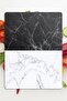 Pi Natura Double Glass Cutting Board, Black and White Marble Patterned , 20x30 cm - 4